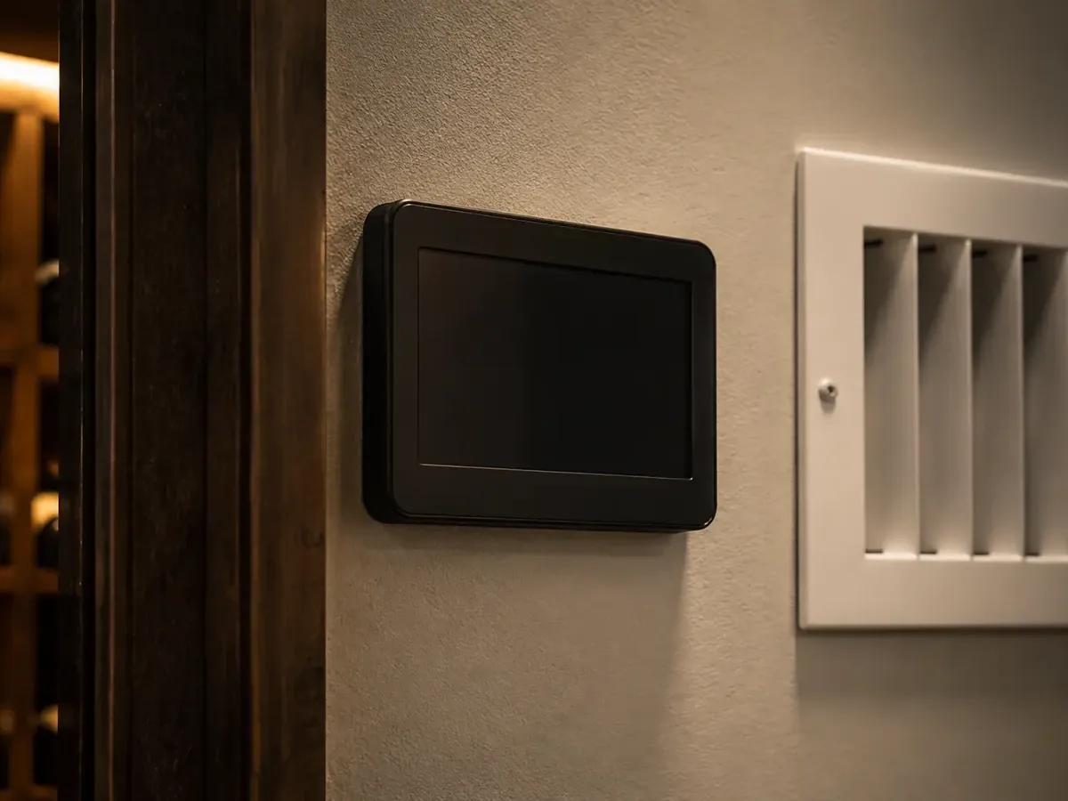 Wall-mounted climate controller and supply grille